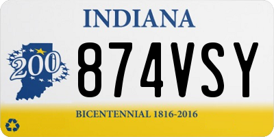 IN license plate 874VSY