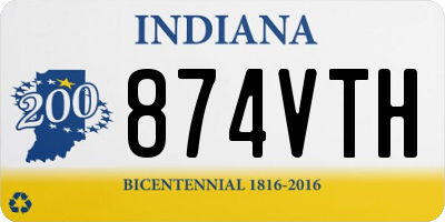 IN license plate 874VTH