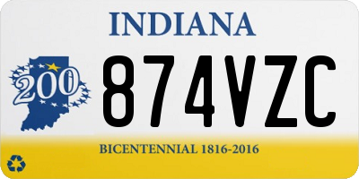 IN license plate 874VZC