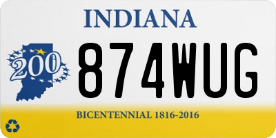 IN license plate 874WUG