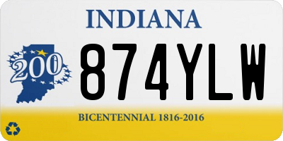 IN license plate 874YLW