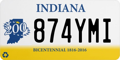 IN license plate 874YMI