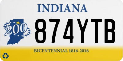 IN license plate 874YTB