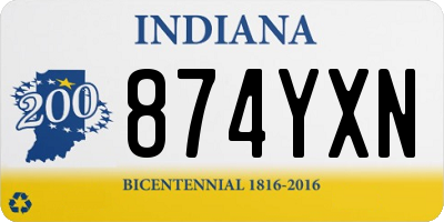 IN license plate 874YXN