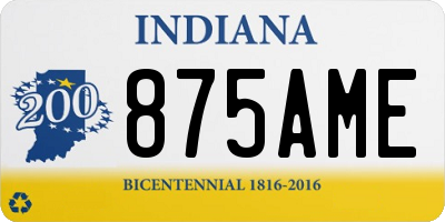 IN license plate 875AME