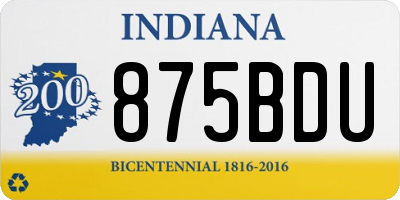 IN license plate 875BDU