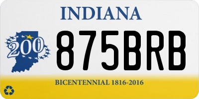 IN license plate 875BRB