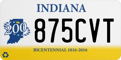 IN license plate 875CVT