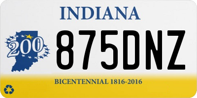 IN license plate 875DNZ