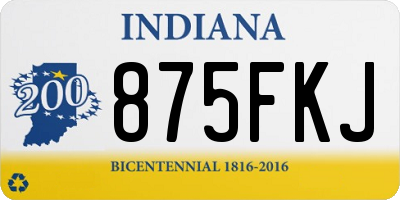 IN license plate 875FKJ