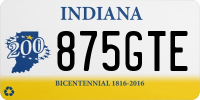 IN license plate 875GTE
