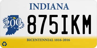 IN license plate 875IKM