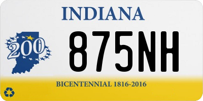 IN license plate 875NH