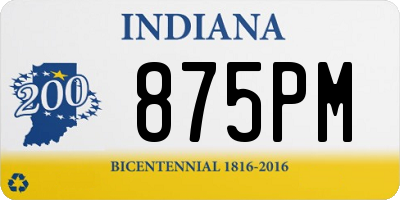 IN license plate 875PM