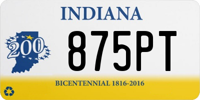 IN license plate 875PT