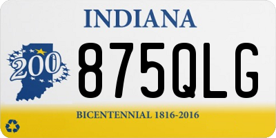 IN license plate 875QLG