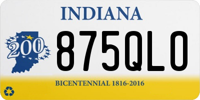 IN license plate 875QLO