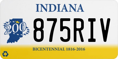 IN license plate 875RIV