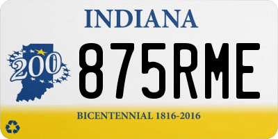 IN license plate 875RME