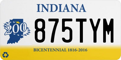 IN license plate 875TYM