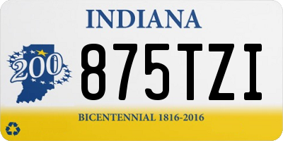 IN license plate 875TZI