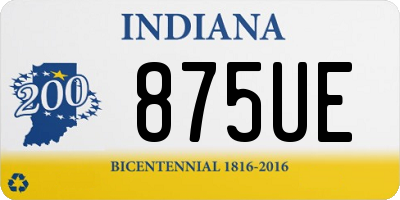 IN license plate 875UE