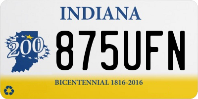 IN license plate 875UFN