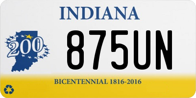 IN license plate 875UN