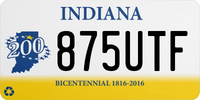 IN license plate 875UTF