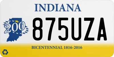 IN license plate 875UZA
