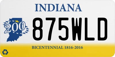 IN license plate 875WLD