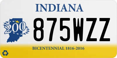 IN license plate 875WZZ
