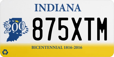 IN license plate 875XTM
