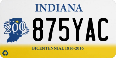 IN license plate 875YAC