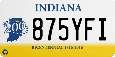 IN license plate 875YFI