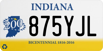IN license plate 875YJL