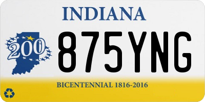 IN license plate 875YNG