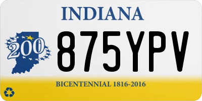 IN license plate 875YPV