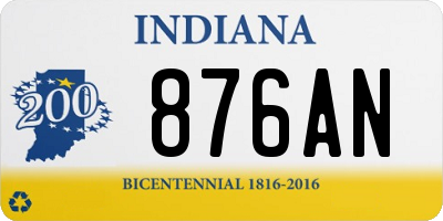 IN license plate 876AN