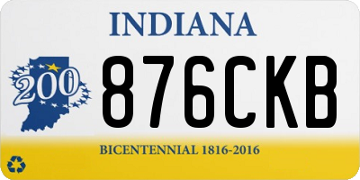 IN license plate 876CKB
