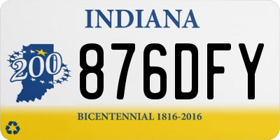 IN license plate 876DFY