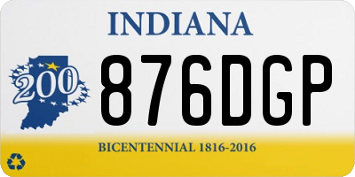 IN license plate 876DGP