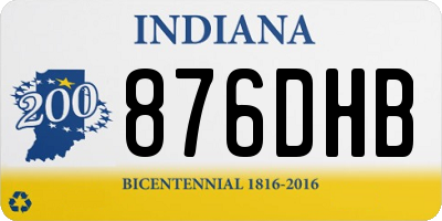 IN license plate 876DHB