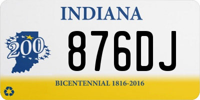IN license plate 876DJ
