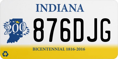 IN license plate 876DJG
