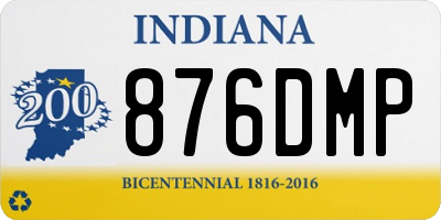 IN license plate 876DMP