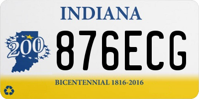 IN license plate 876ECG
