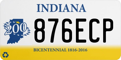 IN license plate 876ECP