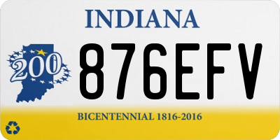 IN license plate 876EFV