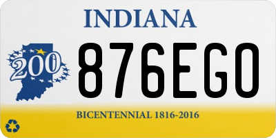 IN license plate 876EGO